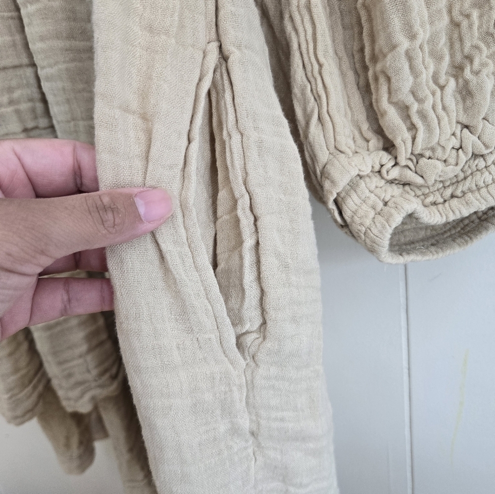 Free People Beige Textured Tunic -Size S - Picture 9 of 11